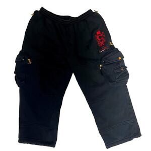 COOGI Black Cargo Sweatpants Pants - Men's Size L